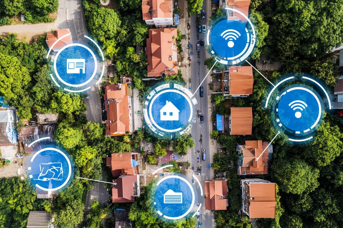 Smart city vue aérienne